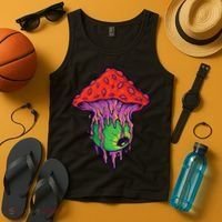 Trippy Melting Mushroom Tank Top thumb 4