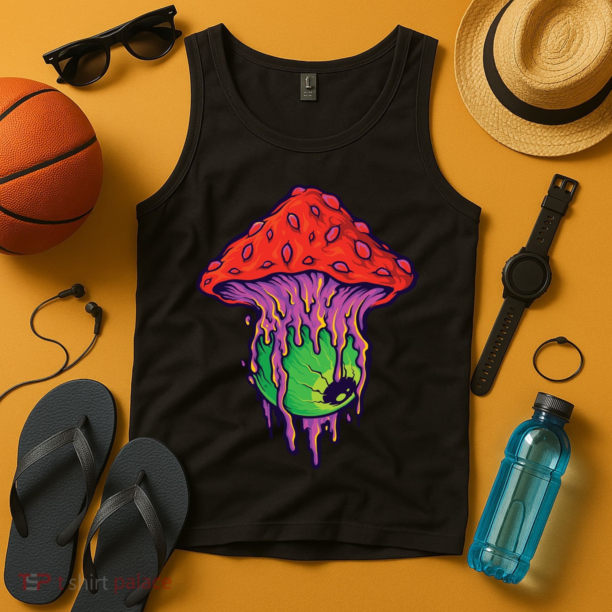 Trippy Melting Mushroom Tank Top
