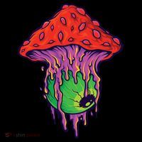 Trippy Melting Mushroom Visor thumb 3