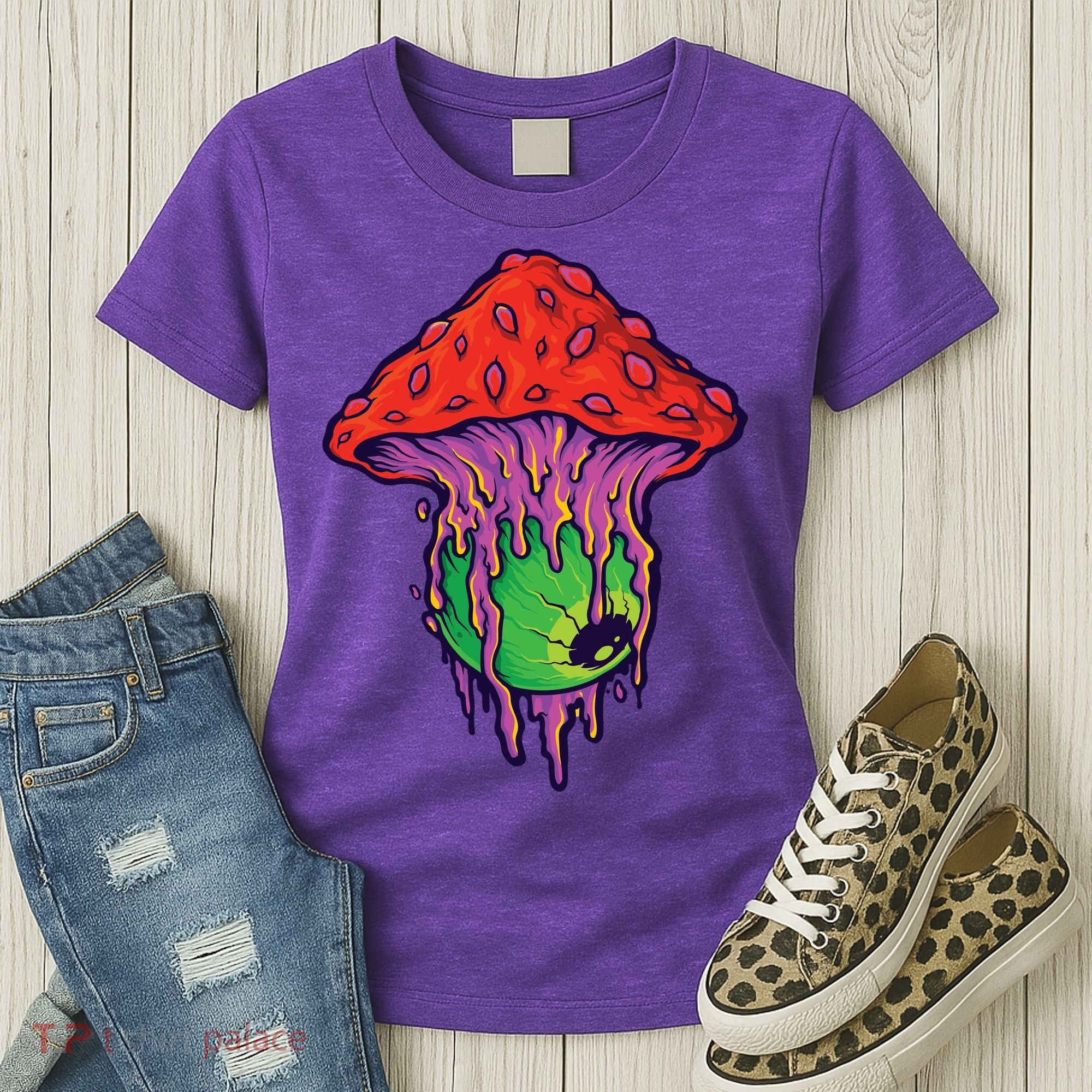 Trippy Melting Mushroom Women's T-Shirt