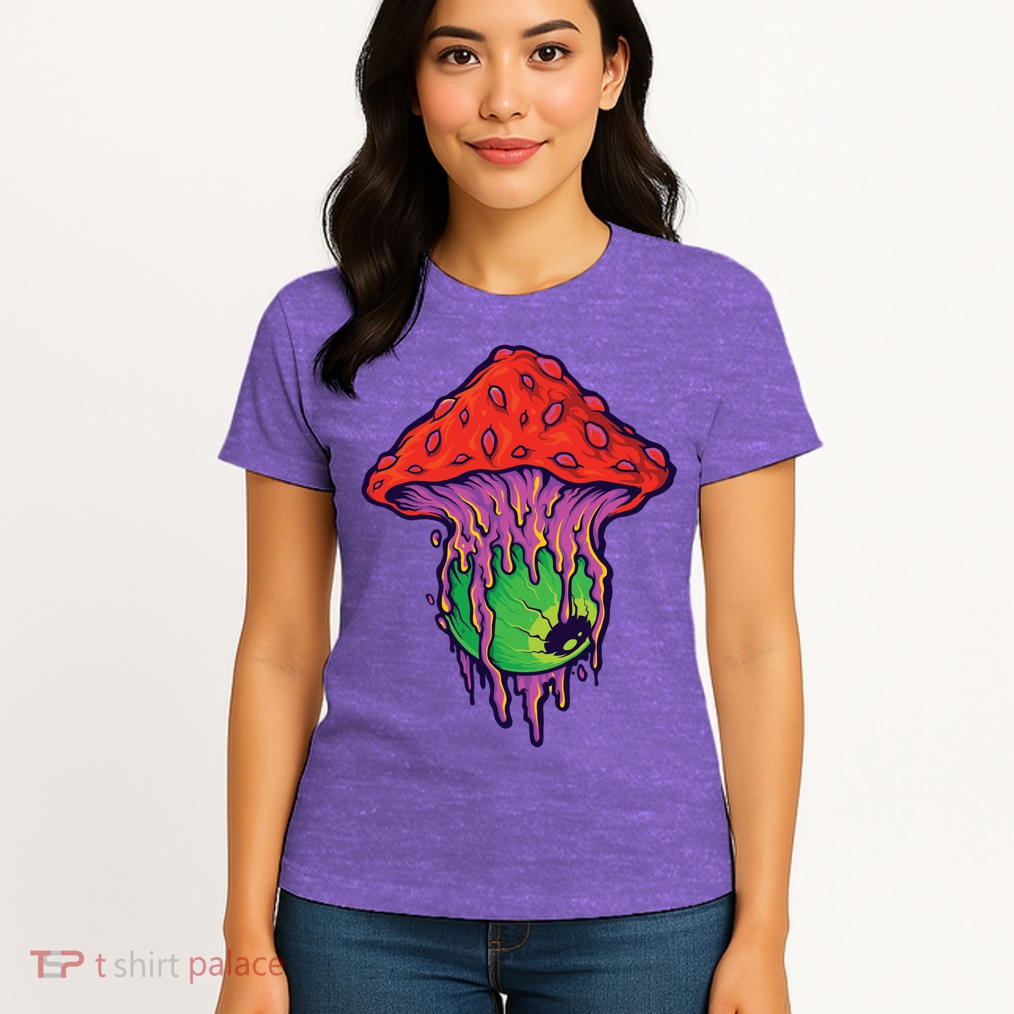 Trippy Melting Mushroom Women's T-Shirt