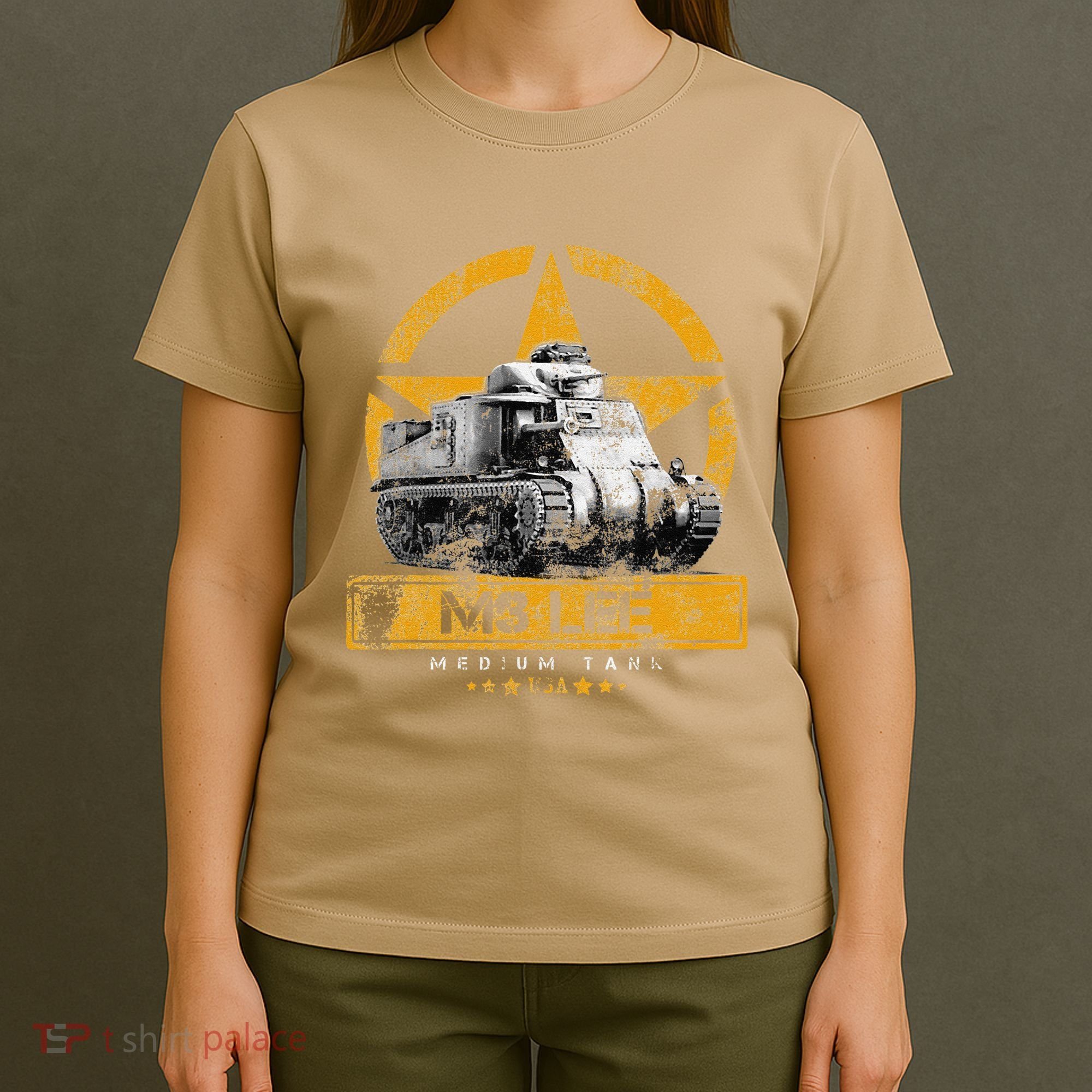 Tank M3 Military Usa Medium Tank Veteran Patriotic Memorial T-Shirt