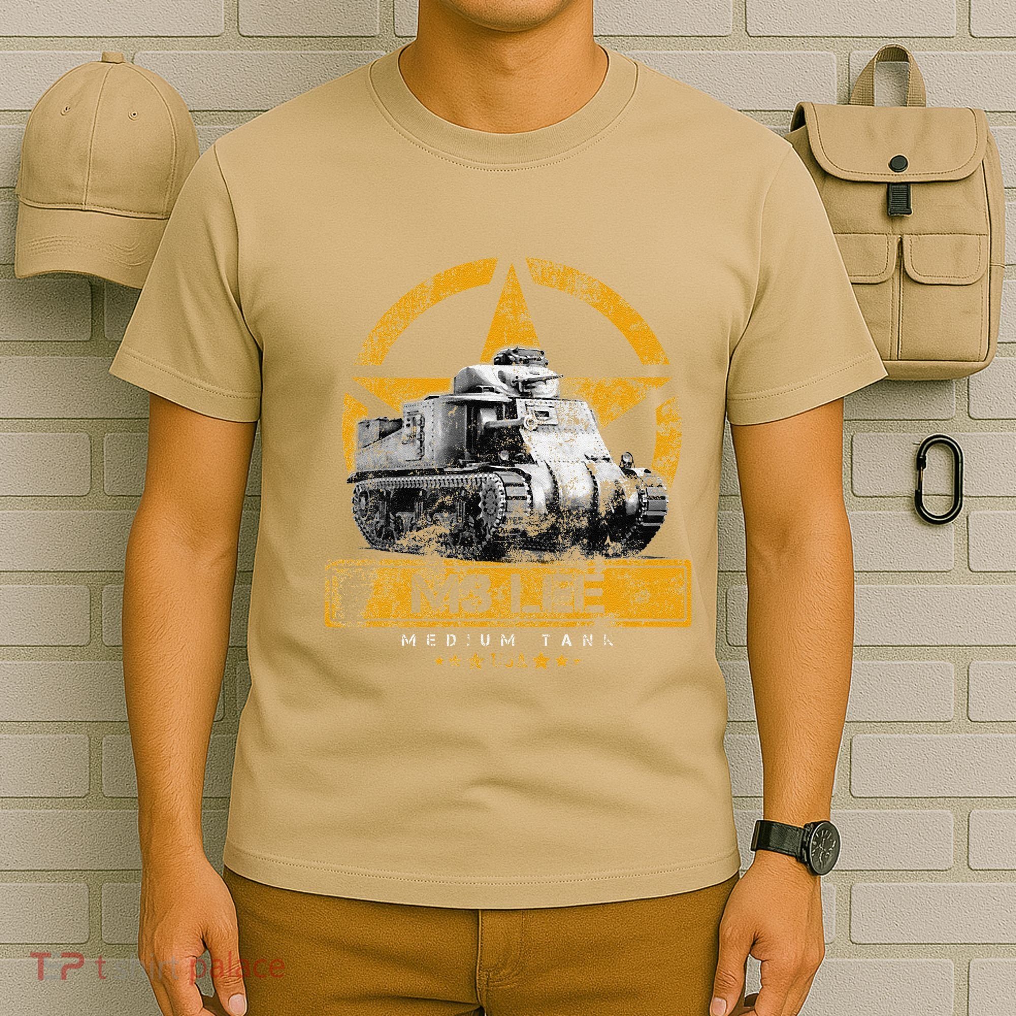 Tank M3 Military Usa Medium Tank Veteran Patriotic Memorial T-Shirt