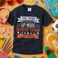 The Mind Messes Up More Shots Than The Body Kids T-Shirt thumb 3