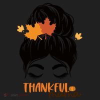 Thankful Mama Messy Bun Autumn Women's Sweatshirt thumb 2
