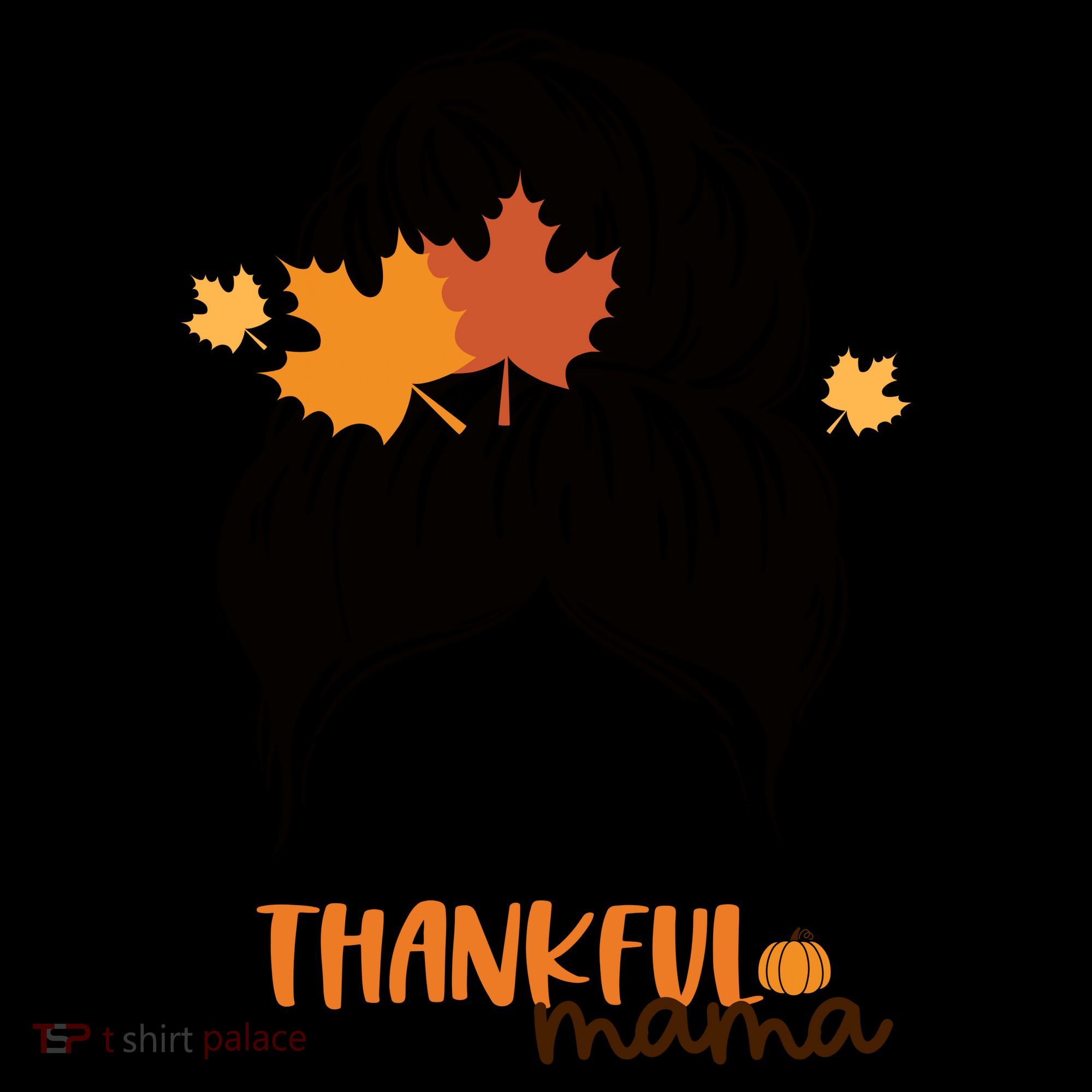 Thankful Mama Messy Bun Autumn Coaster