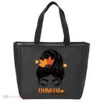 Thankful Mama Messy Bun Autumn Tote Bag thumb 0