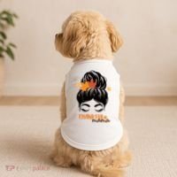Thankful Mama Messy Bun Autumn Doggie Tank thumb 2