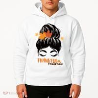 Thankful Mama Messy Bun Autumn Hoodie thumb 2