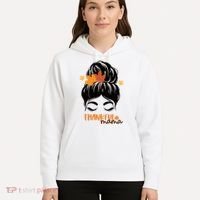 Thankful Mama Messy Bun Autumn Hoodie thumb 5