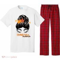 Thankful Mama Messy Bun Autumn Pajama Set thumb 0