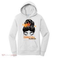 Thankful Mama Messy Bun Autumn Women's Hoodie thumb 0
