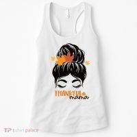 Thankful Mama Messy Bun Autumn Women's Tank Top thumb 0