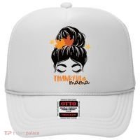 Thankful Mama Messy Bun Autumn Hat thumb 0