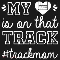 Track Mom My Heart Is On That Track Runner Running Mama T-Shirt thumb 7