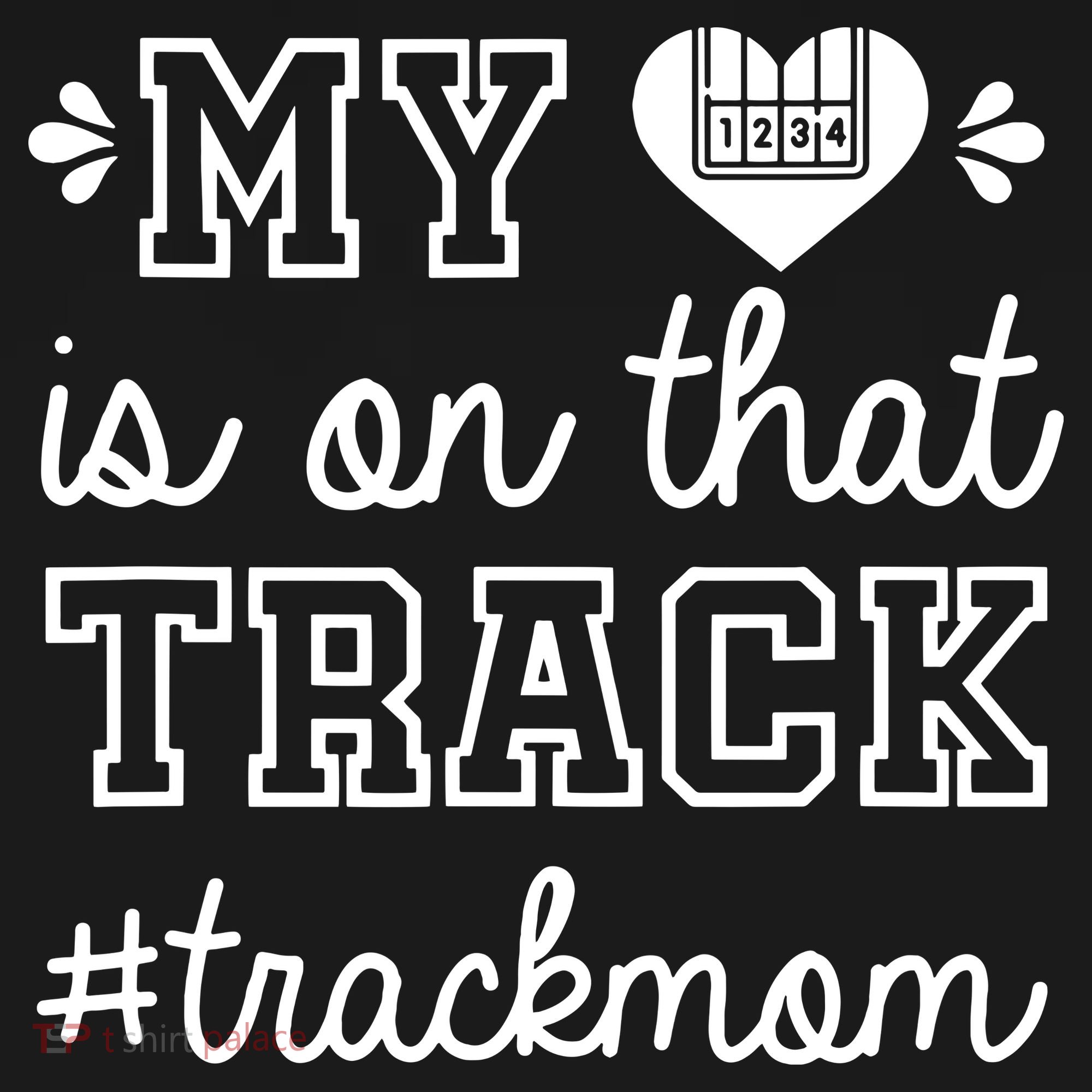 Track Mom My Heart Is On That Track Runner Running Mama Pajama Set