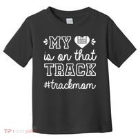 Track Mom My Heart Is On That Track Runner Running Mama Toddler T-Shirt thumb 0