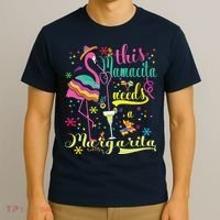 This Mamacita Needs A Margarita Cinco De Mayo Pink Flamingo T-Shirt thumb 3