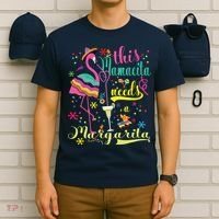 This Mamacita Needs A Margarita Cinco De Mayo Pink Flamingo T-Shirt thumb 6