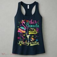 This Mamacita Needs A Margarita Cinco De Mayo Pink Flamingo Women's Tank Top thumb 3