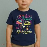 This Mamacita Needs A Margarita Cinco De Mayo Pink Flamingo Toddler T-Shirt thumb 2