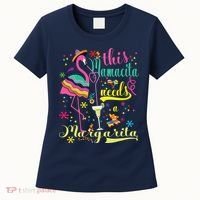 This Mamacita Needs A Margarita Cinco De Mayo Pink Flamingo Women's T-Shirt thumb 0