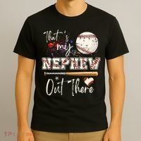 That's My Nephew Out There Baseball Aunt for Mothers Day T-Shirt thumb 3