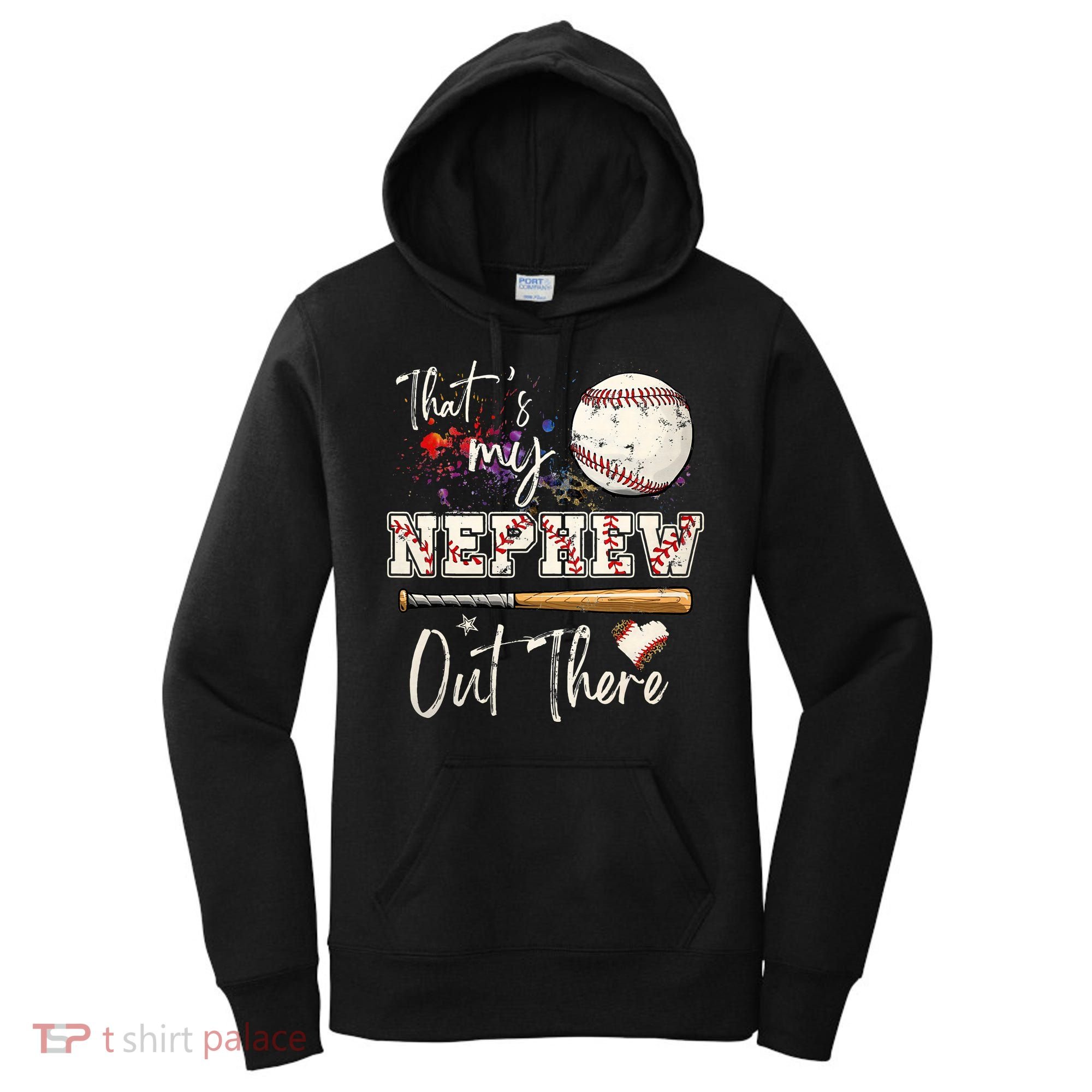 That's My Nephew Out There Baseball Aunt for Mothers Day Women's Hoodie
