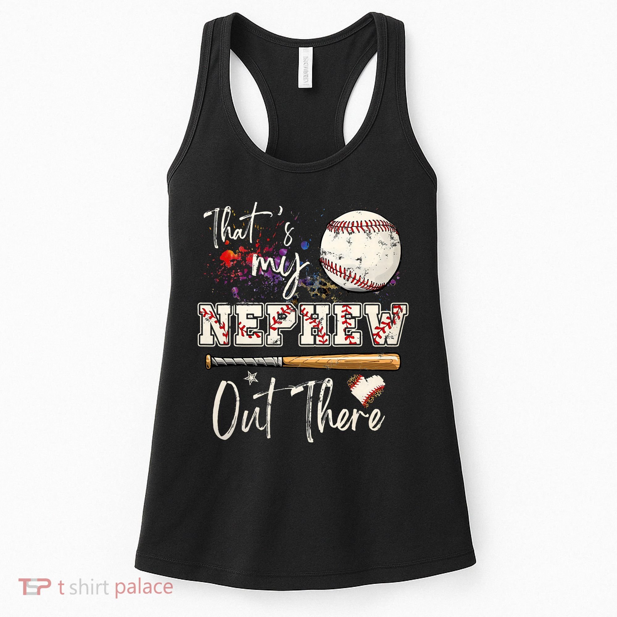 That's My Nephew Out There Baseball Aunt for Mothers Day Women's Tank Top