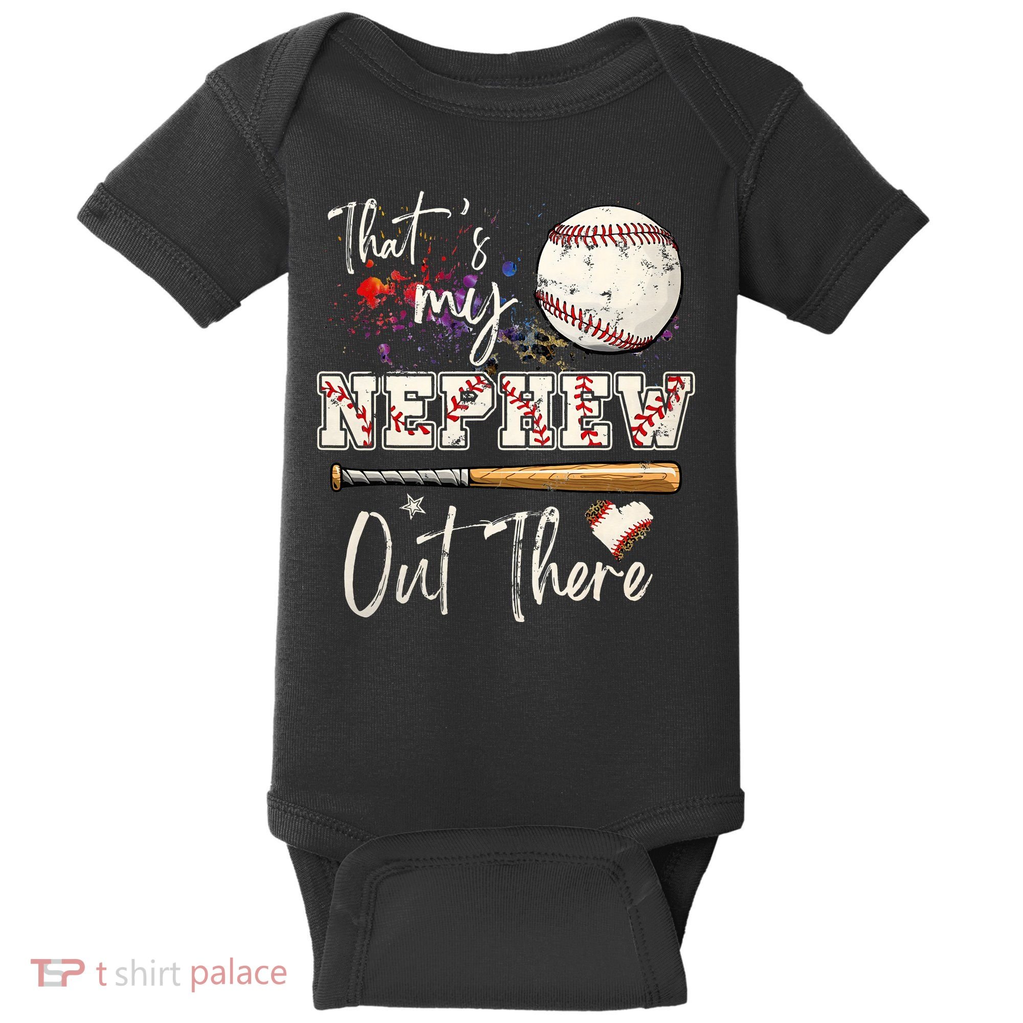 That's My Nephew Out There Baseball Aunt for Mothers Day Baby Bodysuit