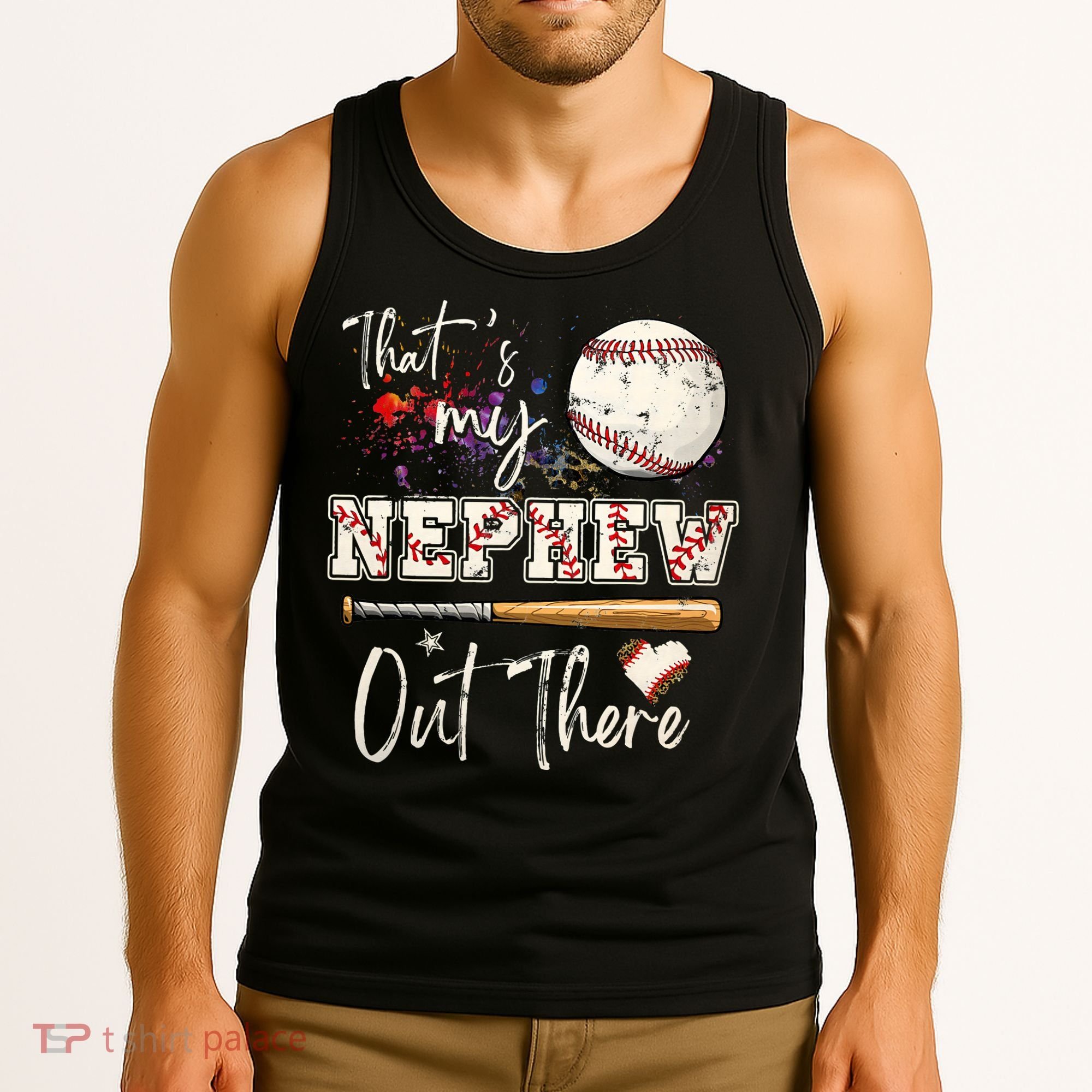 That's My Nephew Out There Baseball Aunt for Mothers Day Tank Top