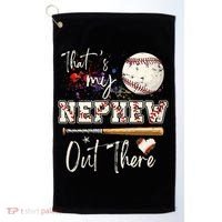 That's My Nephew Out There Baseball Aunt for Mothers Day Golf Towel thumb 0