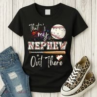 That's My Nephew Out There Baseball Aunt for Mothers Day Women's T-Shirt thumb 3