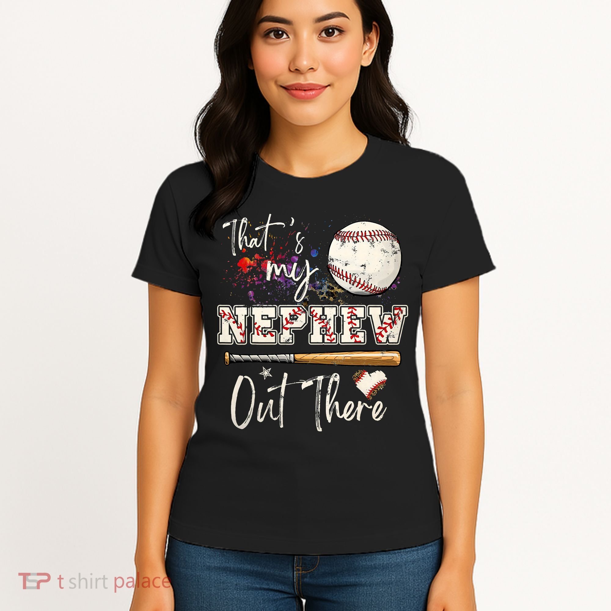 That's My Nephew Out There Baseball Aunt for Mothers Day Women's T-Shirt