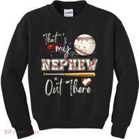 That's My Nephew Out There Baseball Aunt for Mothers Day Kids Sweatshirt thumb 0