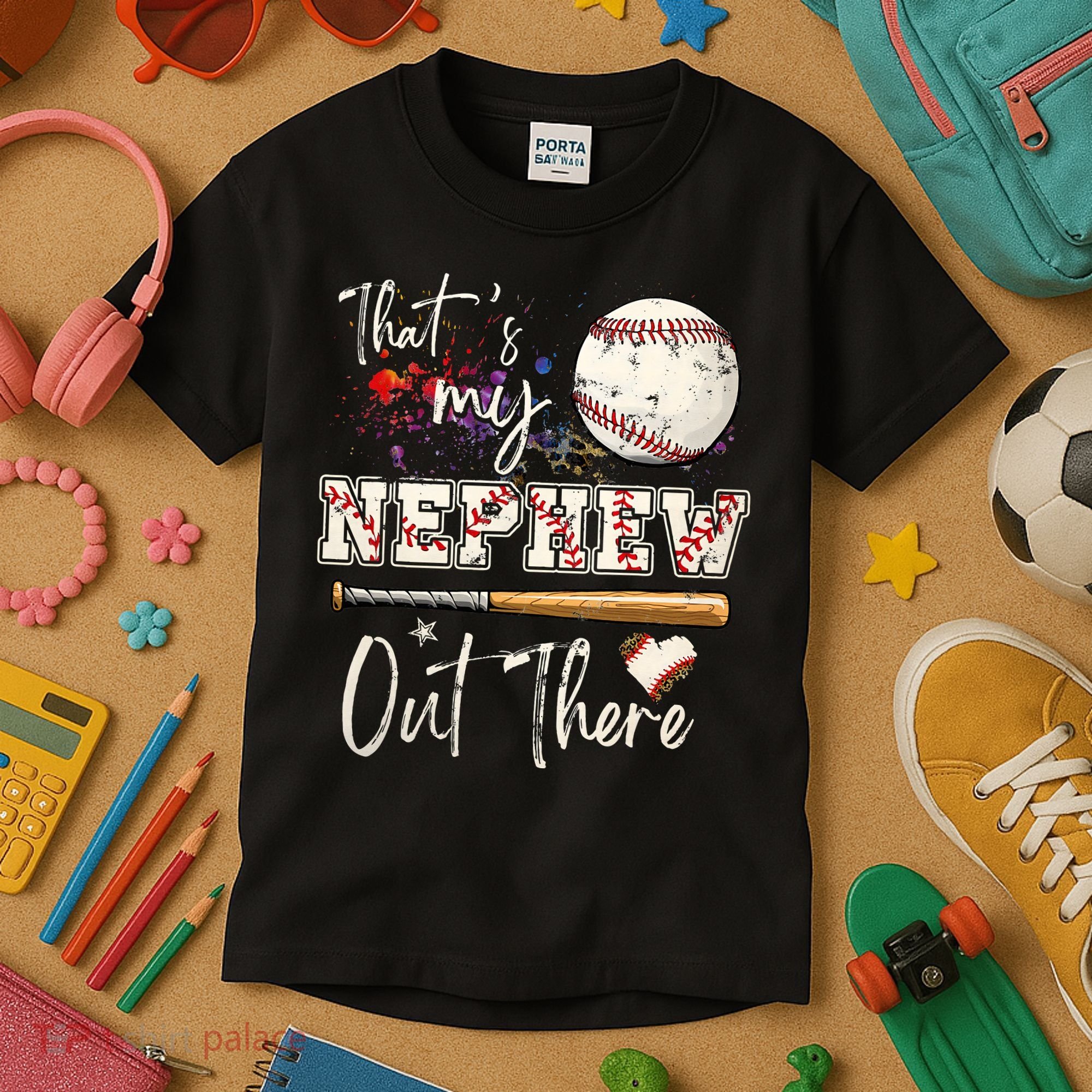 That's My Nephew Out There Baseball Aunt for Mothers Day Kids T-Shirt