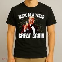 Trump Make New Year Great Again Happy New Years Eve Day 2025 T-Shirt thumb 3