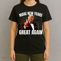 Trump Make New Year Great Again Happy New Years Eve Day 2025 T-Shirt thumb 4