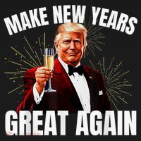 Trump Make New Year Great Again Happy New Years Eve Day 2025 Women's Hoodie thumb 2