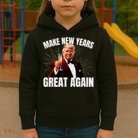 Trump Make New Year Great Again Happy New Years Eve Day 2025 Kids Hoodie thumb 3