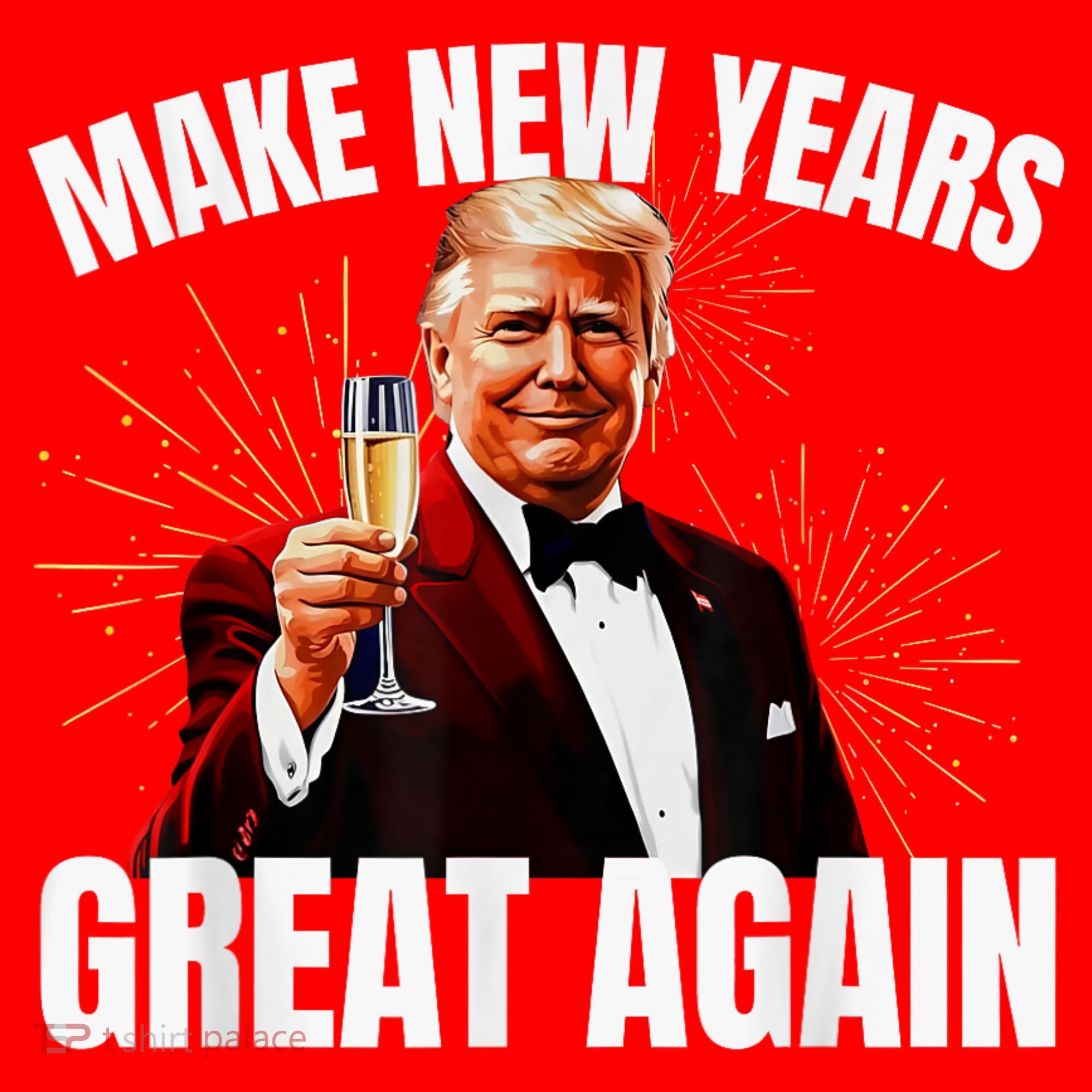 Trump Make New Year Great Again Happy New Years Eve Day 2025 Santa Hat