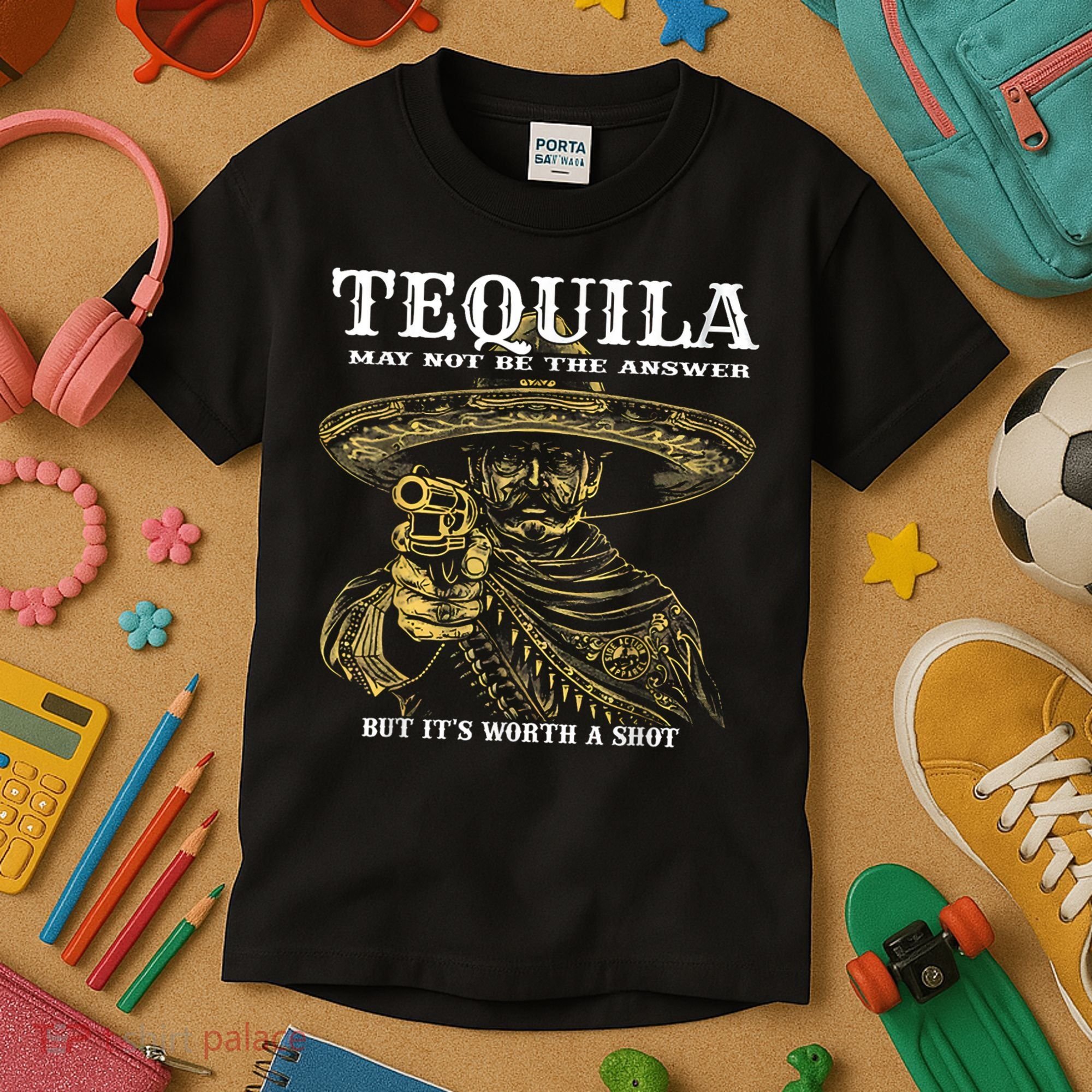 Tequila May Not Be The Answer But It’S Worth A Shot Kids T-Shirt
