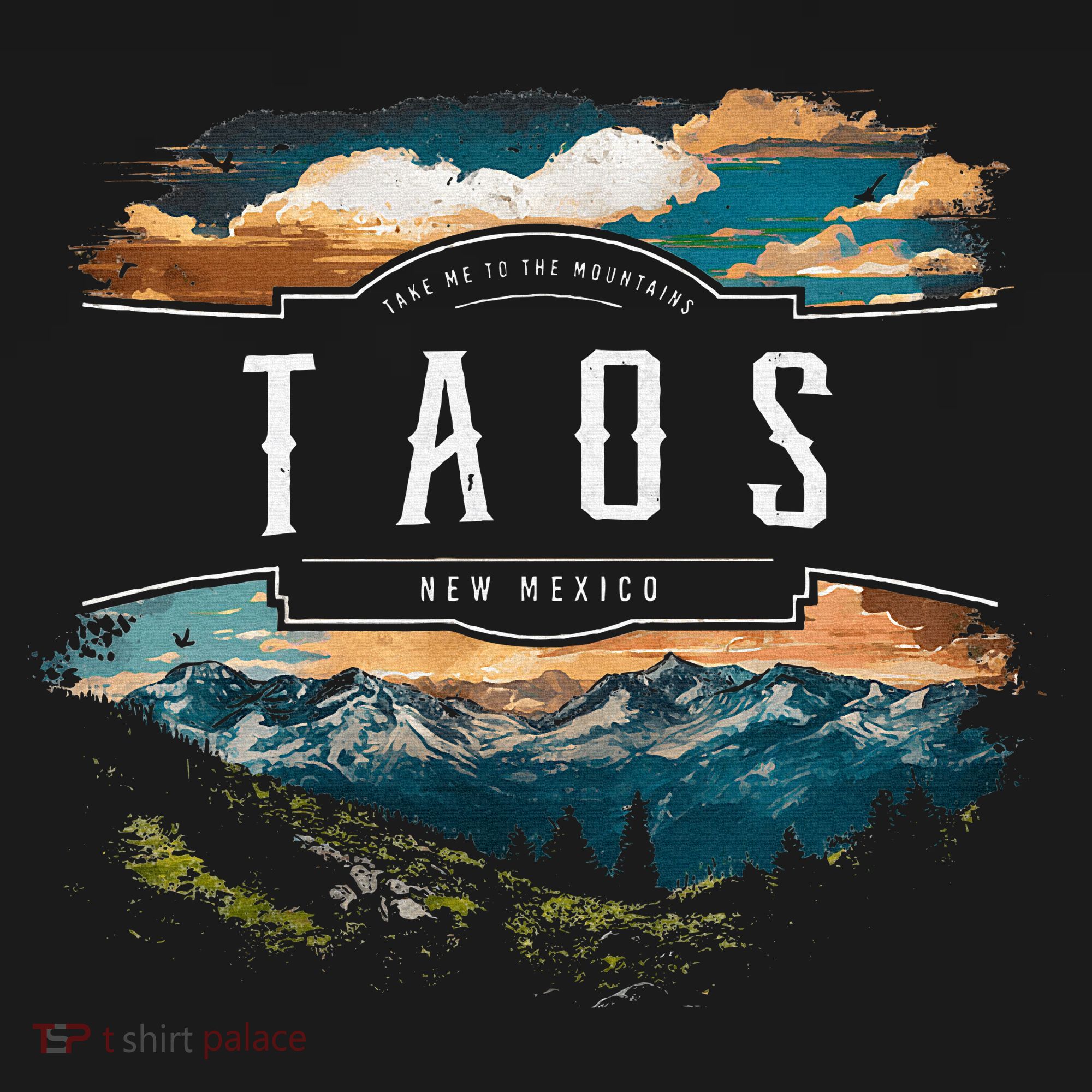 Taos Mountains New Mexico Hiking Outdoors Vintage T-Shirt