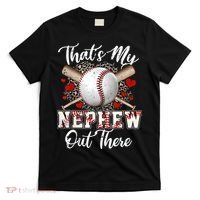 That's My Nephew Out There Baseball Aunt Auntie Mothers Day T-Shirt thumb 0