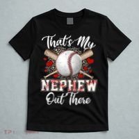 That's My Nephew Out There Baseball Aunt Auntie Mothers Day T-Shirt thumb 5
