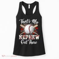 That's My Nephew Out There Baseball Aunt Auntie Mothers Day Women's Tank Top thumb 0