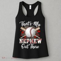 That's My Nephew Out There Baseball Aunt Auntie Mothers Day Women's Tank Top thumb 3