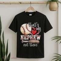 ThatS My Nephew Out There Baseball Aunt Auntie MotherS Day T-Shirt thumb 2