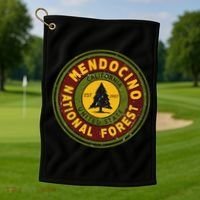The Mendocino National Forest Golf Towel thumb 1