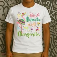 This Mamacita Needs A Margarita Fiesta Flamingo T-Shirt thumb 3